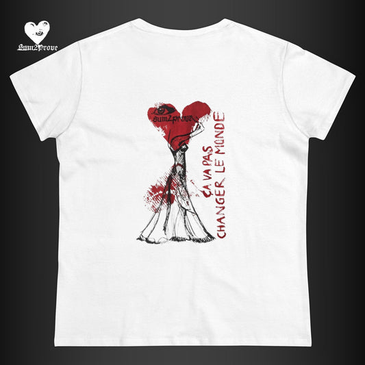 "CA VA PAS CHANGER LE MONDE" T-SHIRT TAILLIERT
