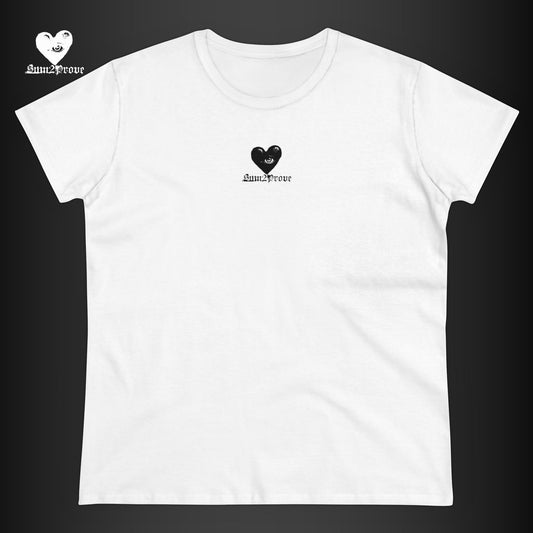 "BASIC" T-SHIRT WEIß TAILLIERT