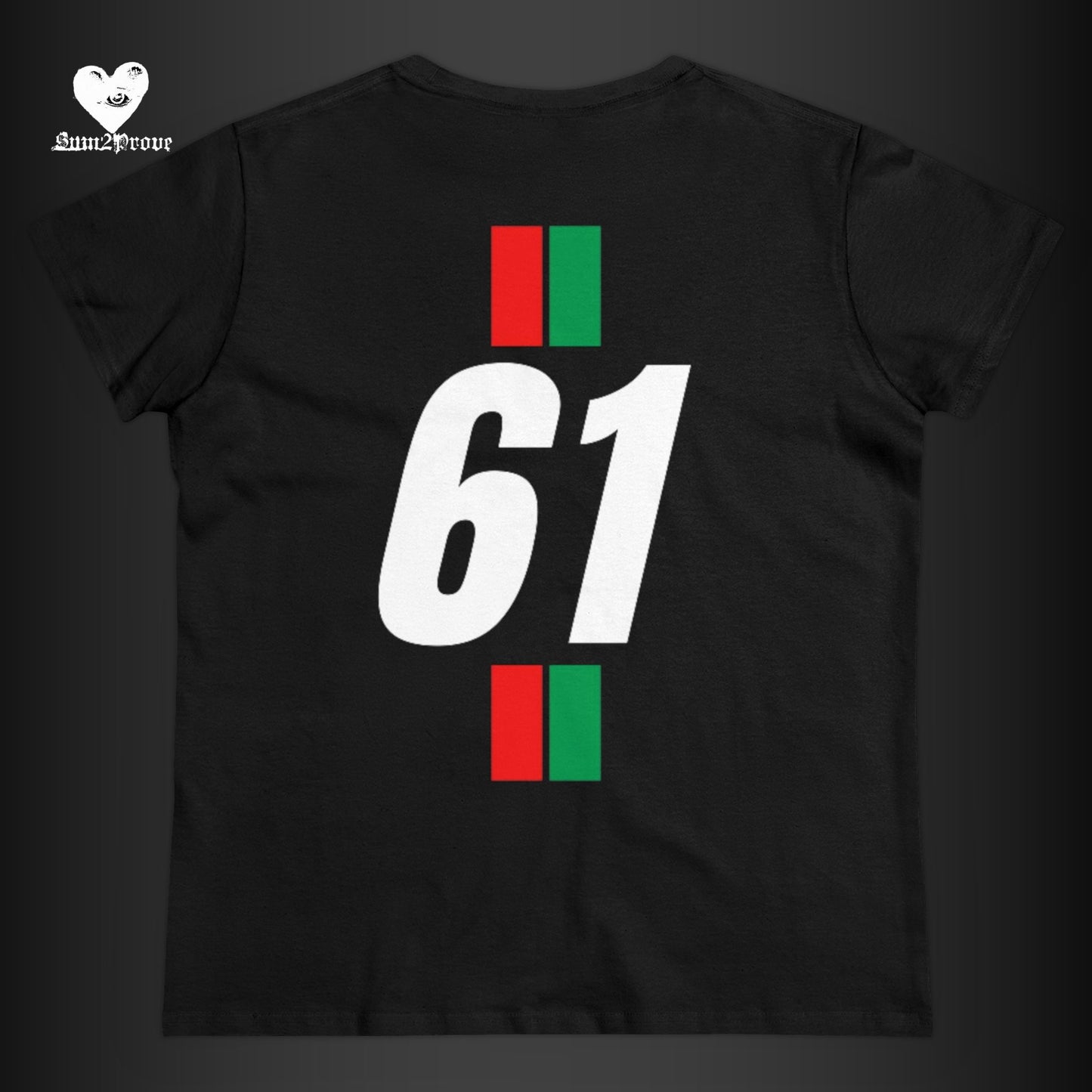 "61" T-SHIRT SCHWARZ TAILLIERT